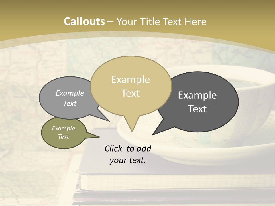 A Cup Of Coffee Sitting On Top Of A Book PowerPoint Template
