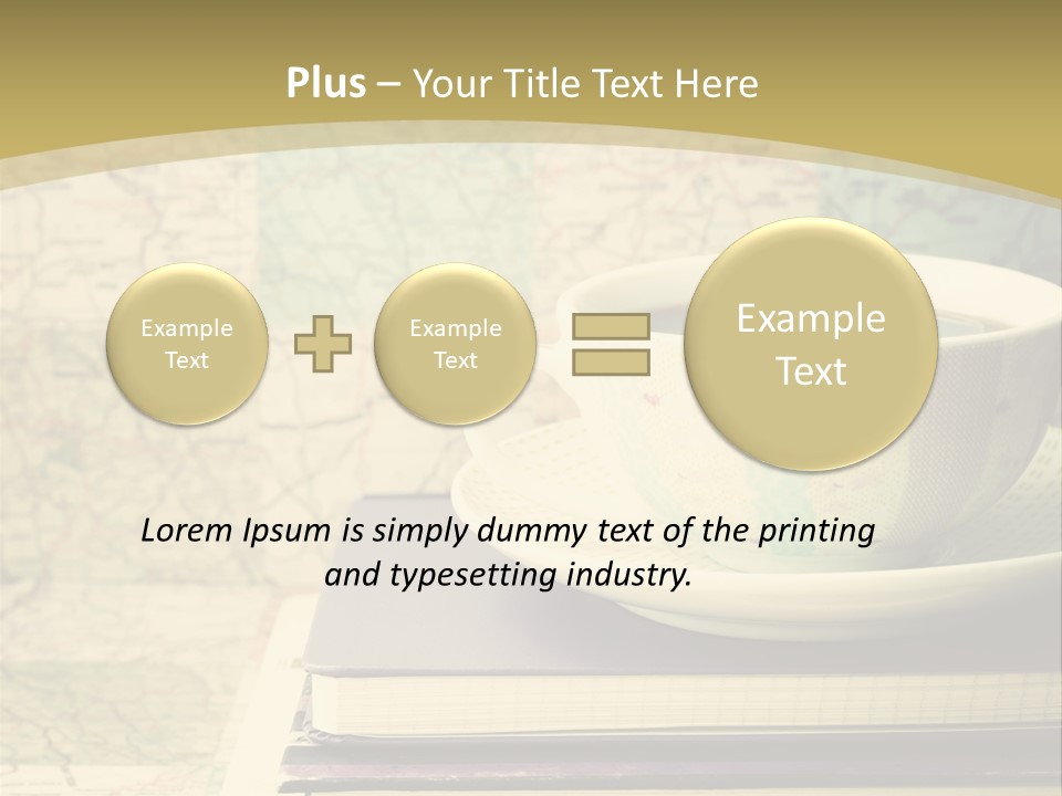 A Cup Of Coffee Sitting On Top Of A Book PowerPoint Template