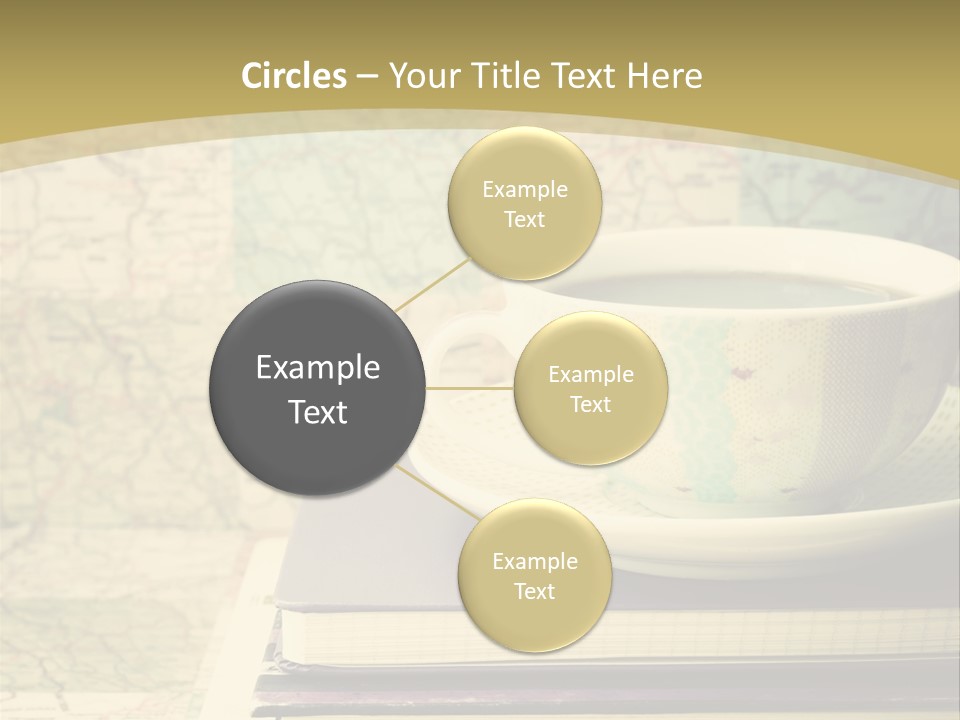 A Cup Of Coffee Sitting On Top Of A Book PowerPoint Template