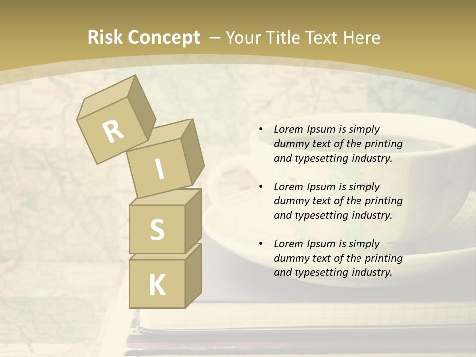 A Cup Of Coffee Sitting On Top Of A Book PowerPoint Template