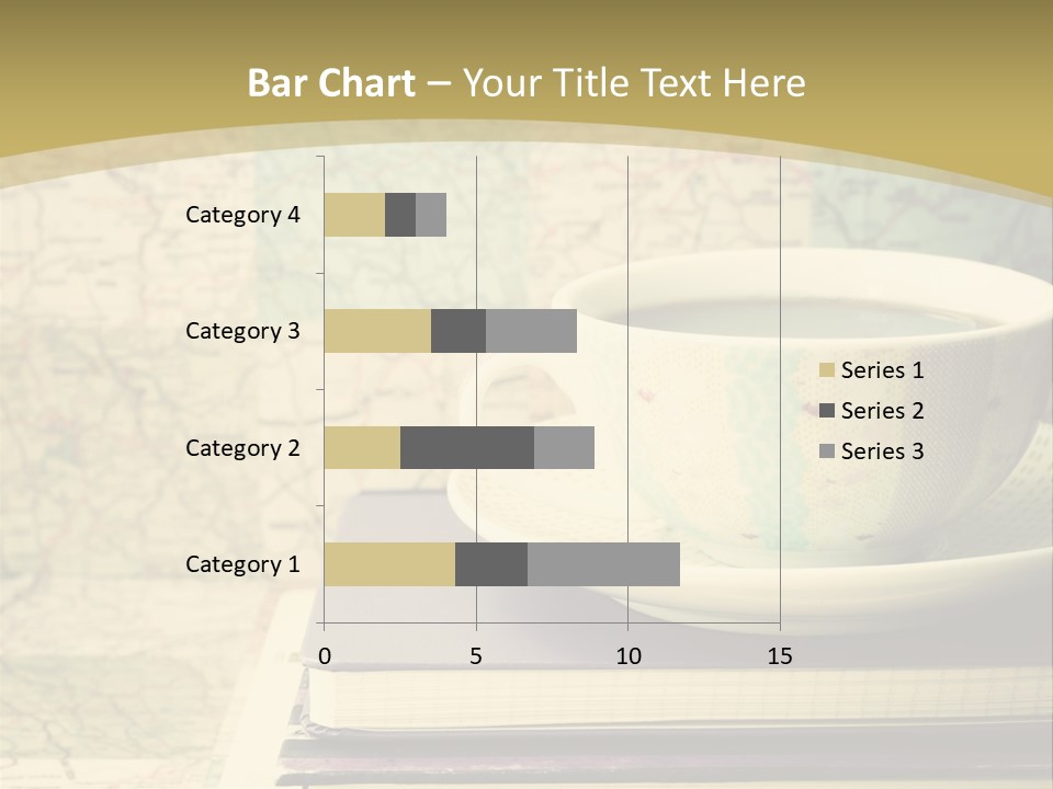 A Cup Of Coffee Sitting On Top Of A Book PowerPoint Template