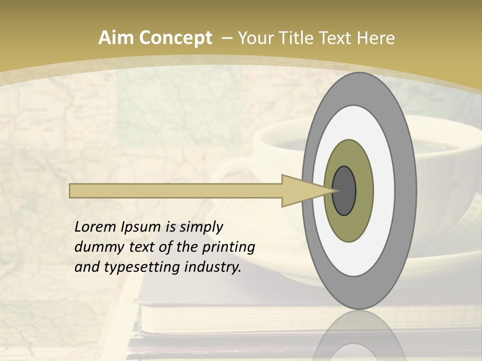 A Cup Of Coffee Sitting On Top Of A Book PowerPoint Template