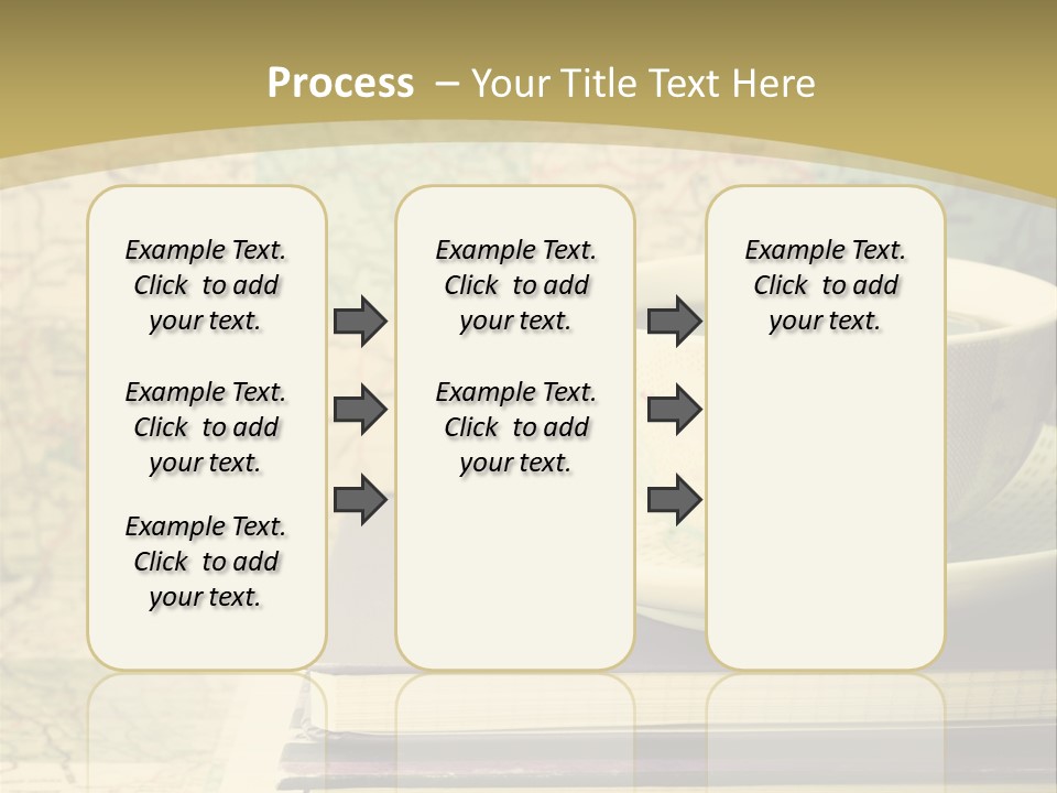 A Cup Of Coffee Sitting On Top Of A Book PowerPoint Template