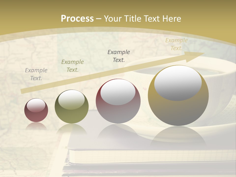 A Cup Of Coffee Sitting On Top Of A Book PowerPoint Template