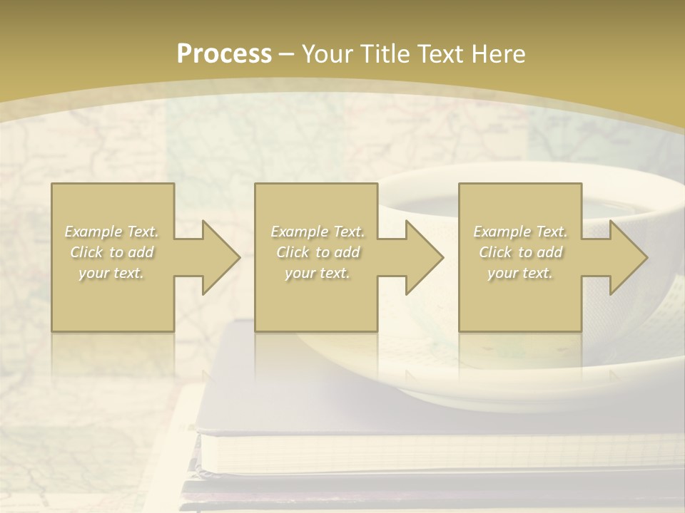 A Cup Of Coffee Sitting On Top Of A Book PowerPoint Template