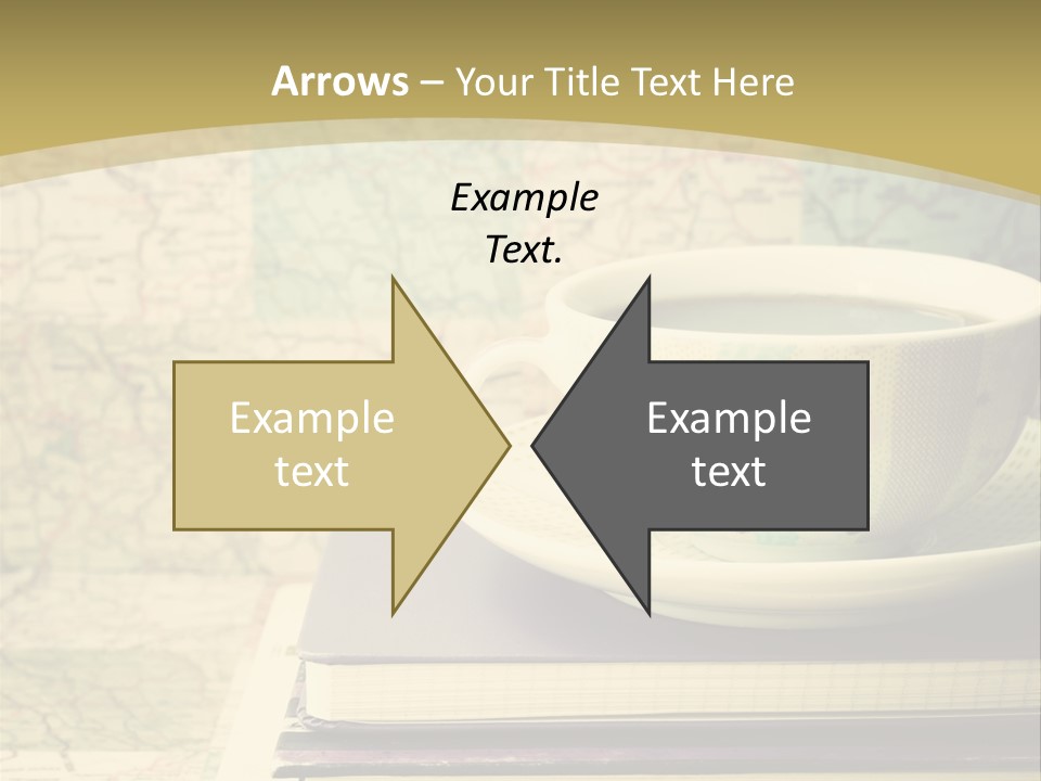 A Cup Of Coffee Sitting On Top Of A Book PowerPoint Template