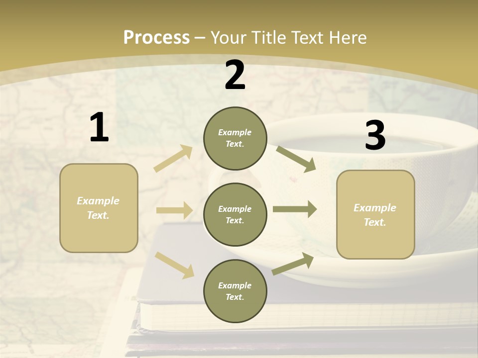 A Cup Of Coffee Sitting On Top Of A Book PowerPoint Template