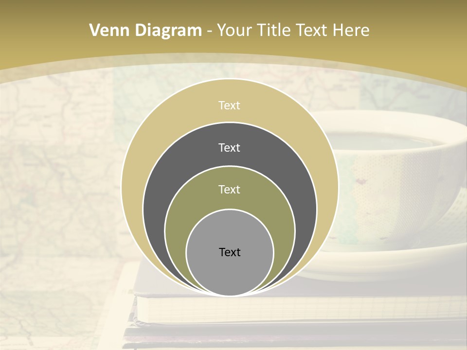 A Cup Of Coffee Sitting On Top Of A Book PowerPoint Template