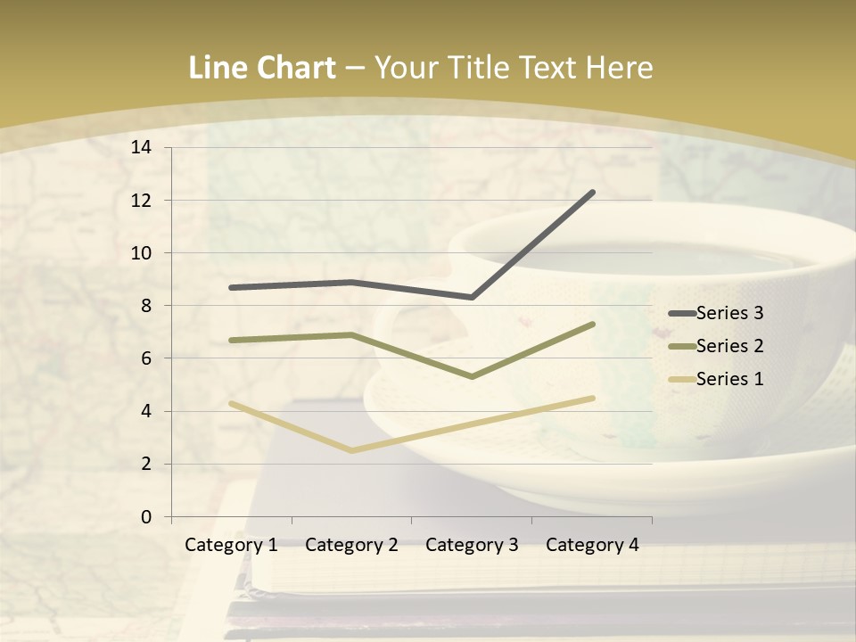 A Cup Of Coffee Sitting On Top Of A Book PowerPoint Template