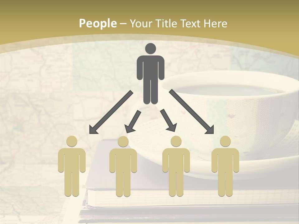 A Cup Of Coffee Sitting On Top Of A Book PowerPoint Template