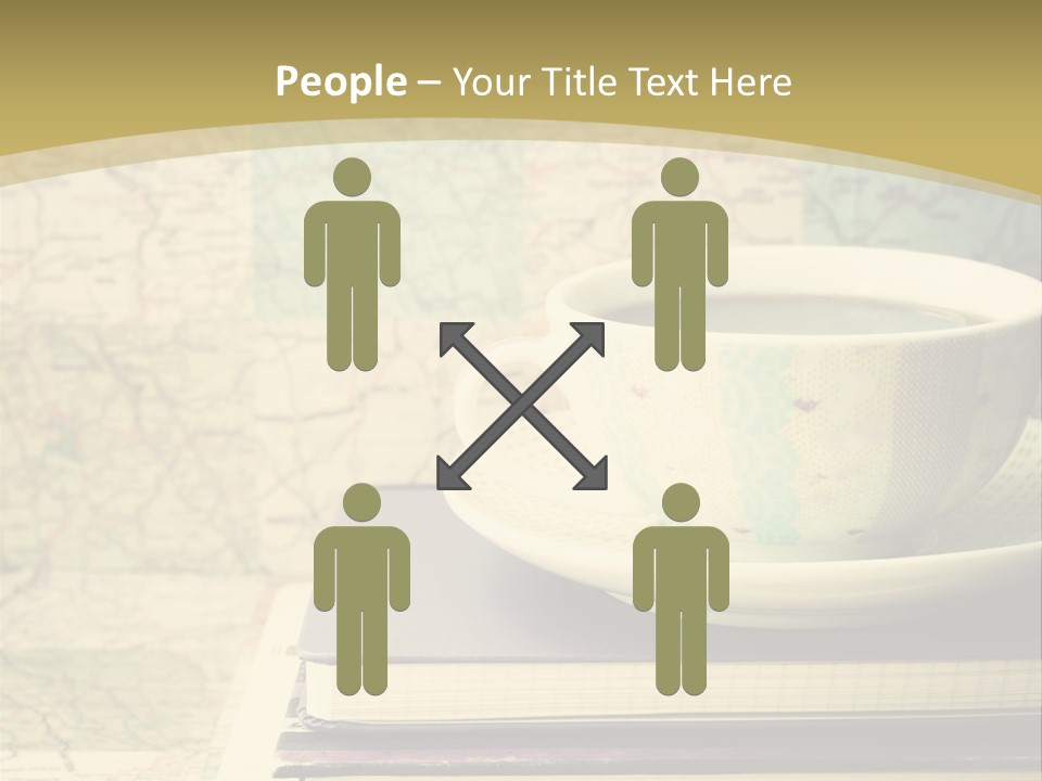 A Cup Of Coffee Sitting On Top Of A Book PowerPoint Template
