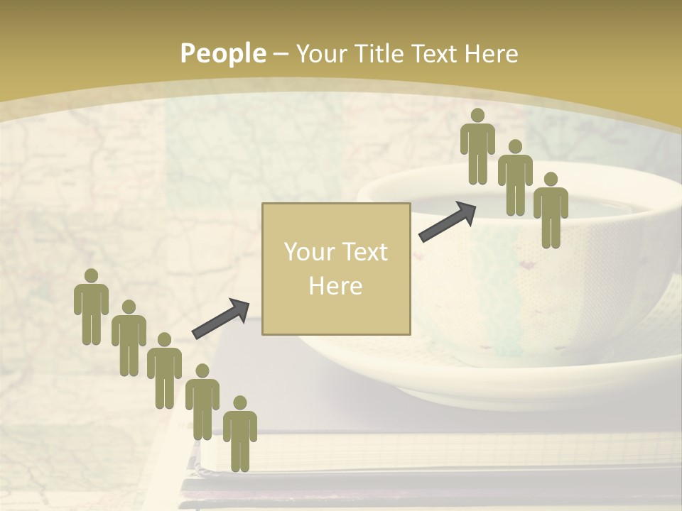 A Cup Of Coffee Sitting On Top Of A Book PowerPoint Template