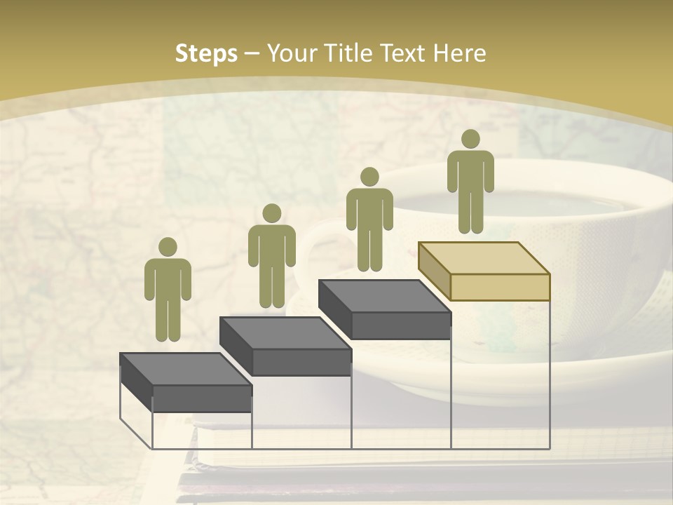 A Cup Of Coffee Sitting On Top Of A Book PowerPoint Template