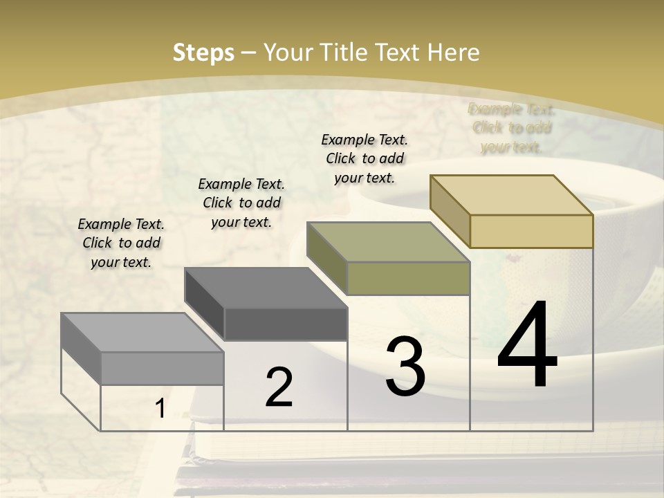 A Cup Of Coffee Sitting On Top Of A Book PowerPoint Template
