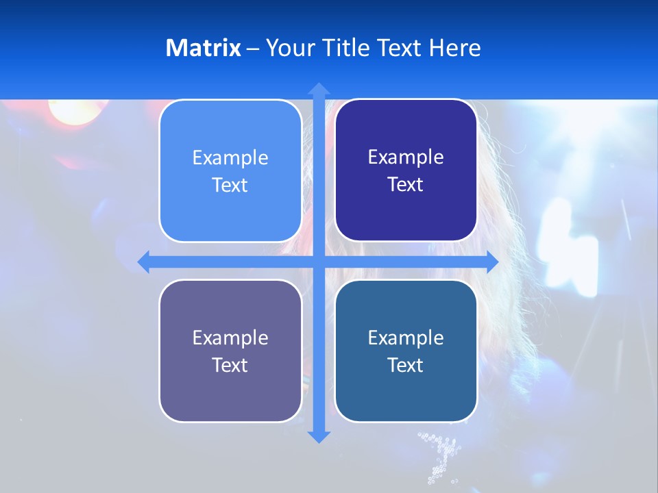 A Woman With Blonde Hair Is Posing For A Picture PowerPoint Template