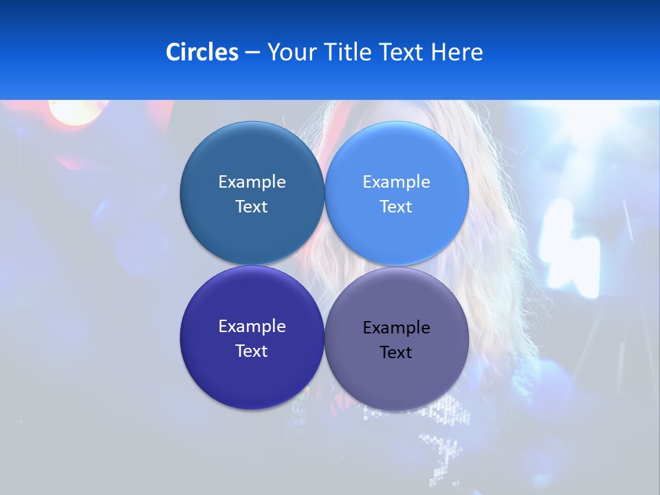 A Woman With Blonde Hair Is Posing For A Picture PowerPoint Template