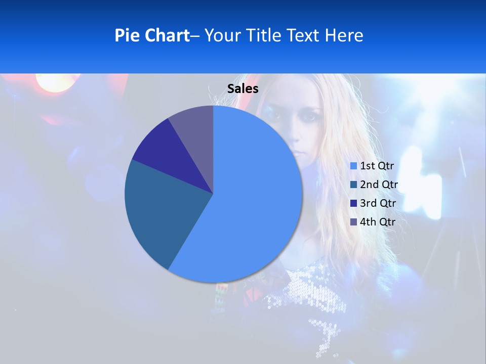 A Woman With Blonde Hair Is Posing For A Picture PowerPoint Template