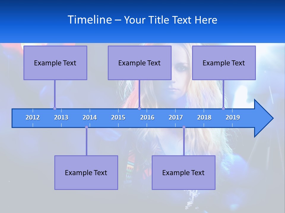 A Woman With Blonde Hair Is Posing For A Picture PowerPoint Template