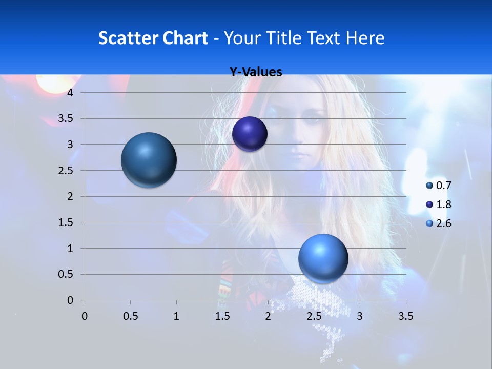 A Woman With Blonde Hair Is Posing For A Picture PowerPoint Template