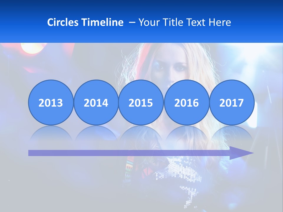 A Woman With Blonde Hair Is Posing For A Picture PowerPoint Template