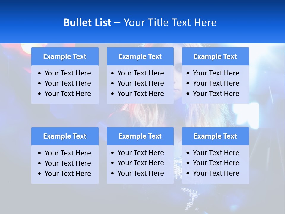A Woman With Blonde Hair Is Posing For A Picture PowerPoint Template