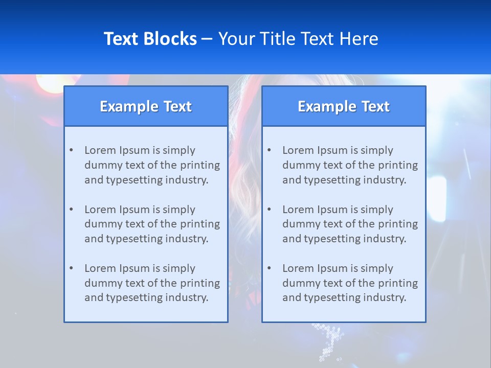 A Woman With Blonde Hair Is Posing For A Picture PowerPoint Template