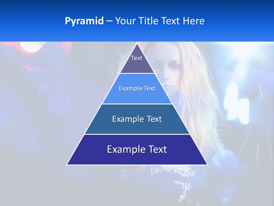 A Woman With Blonde Hair Is Posing For A Picture PowerPoint Template