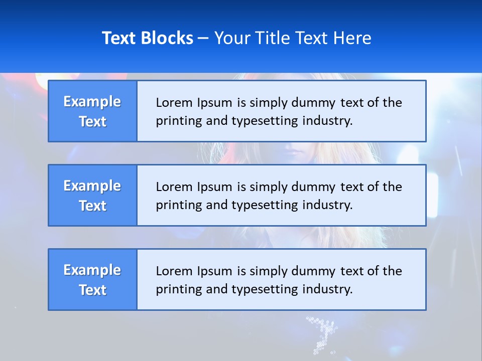 A Woman With Blonde Hair Is Posing For A Picture PowerPoint Template