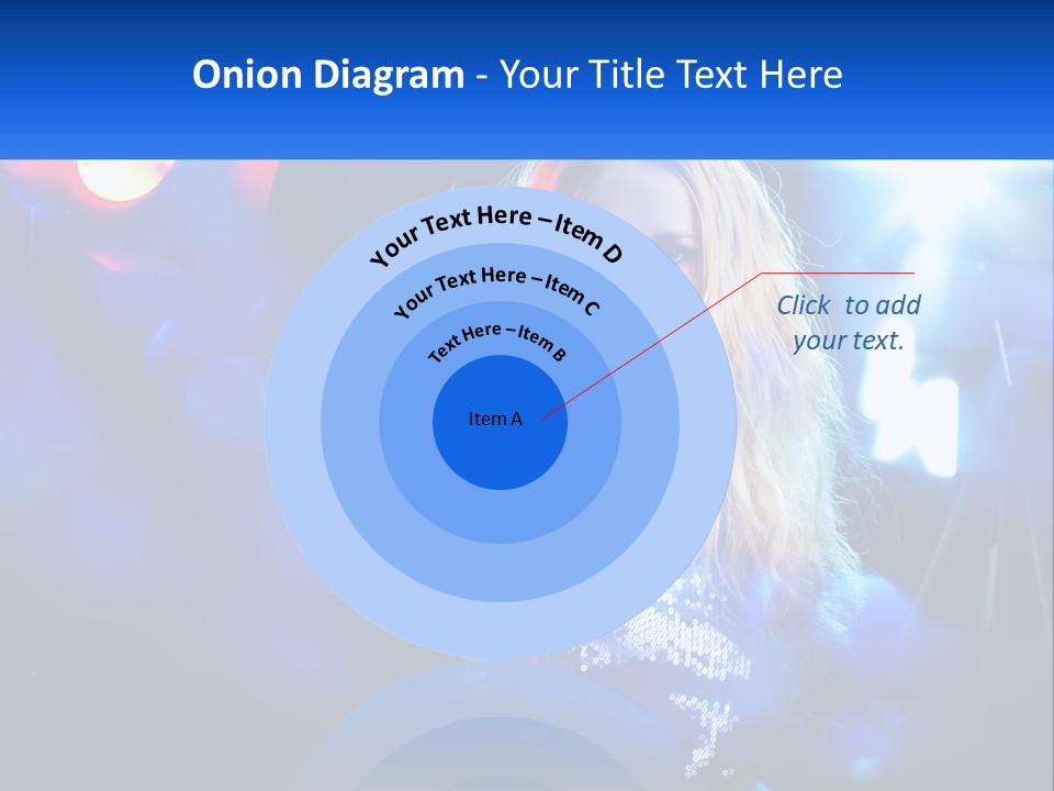 A Woman With Blonde Hair Is Posing For A Picture PowerPoint Template