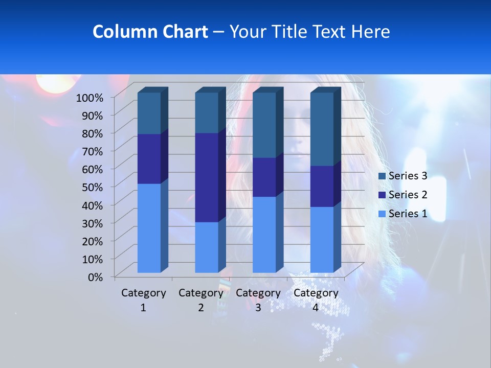 A Woman With Blonde Hair Is Posing For A Picture PowerPoint Template