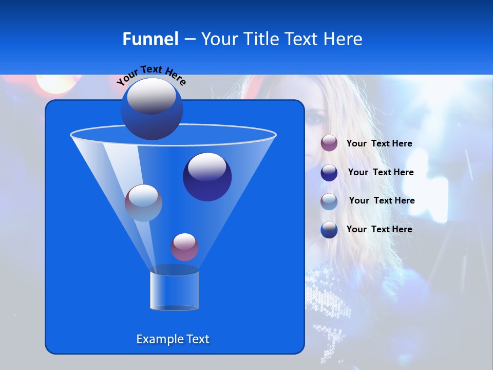 A Woman With Blonde Hair Is Posing For A Picture PowerPoint Template