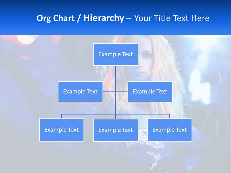 A Woman With Blonde Hair Is Posing For A Picture PowerPoint Template