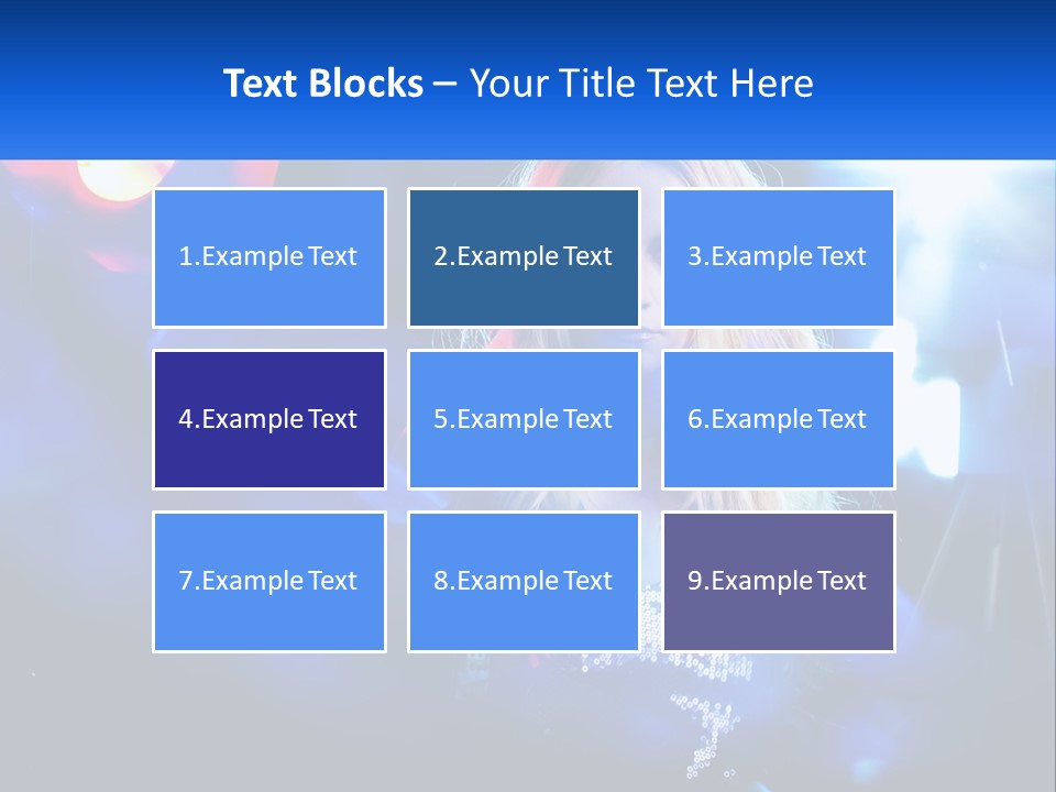 A Woman With Blonde Hair Is Posing For A Picture PowerPoint Template