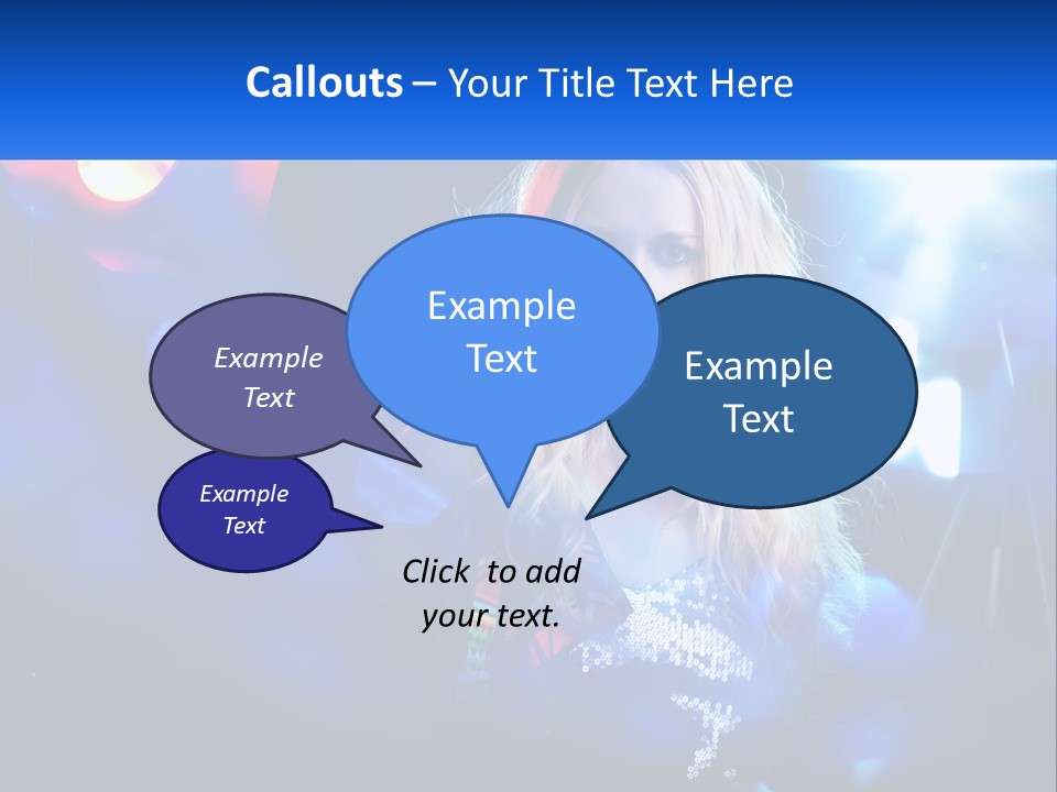 A Woman With Blonde Hair Is Posing For A Picture PowerPoint Template