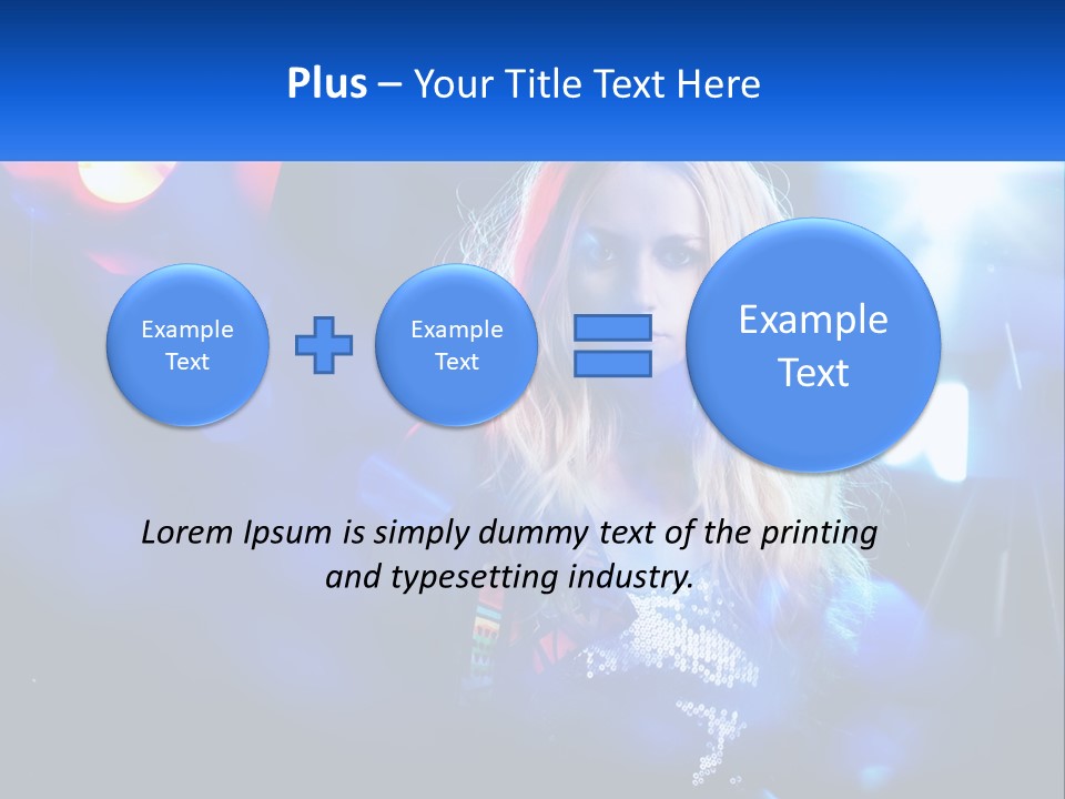 A Woman With Blonde Hair Is Posing For A Picture PowerPoint Template