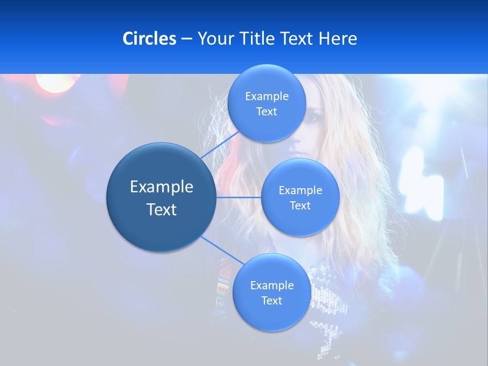 A Woman With Blonde Hair Is Posing For A Picture PowerPoint Template