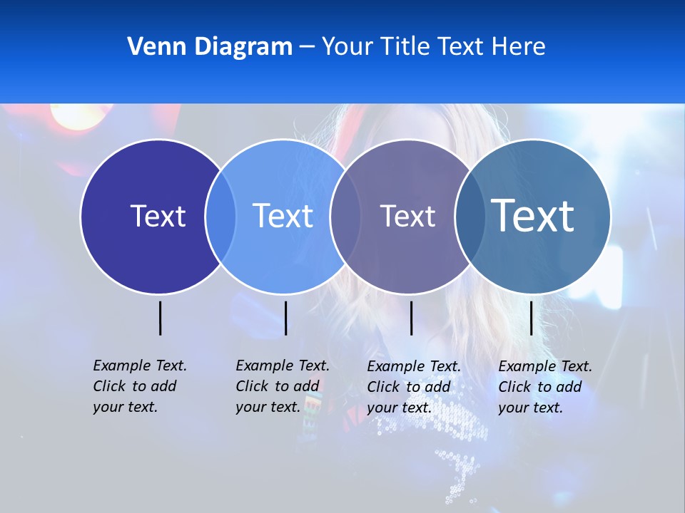 A Woman With Blonde Hair Is Posing For A Picture PowerPoint Template