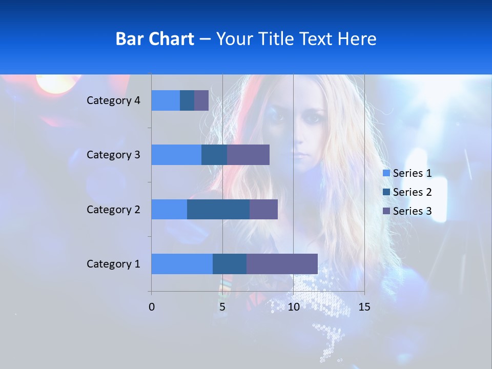 A Woman With Blonde Hair Is Posing For A Picture PowerPoint Template