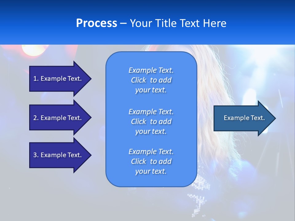 A Woman With Blonde Hair Is Posing For A Picture PowerPoint Template