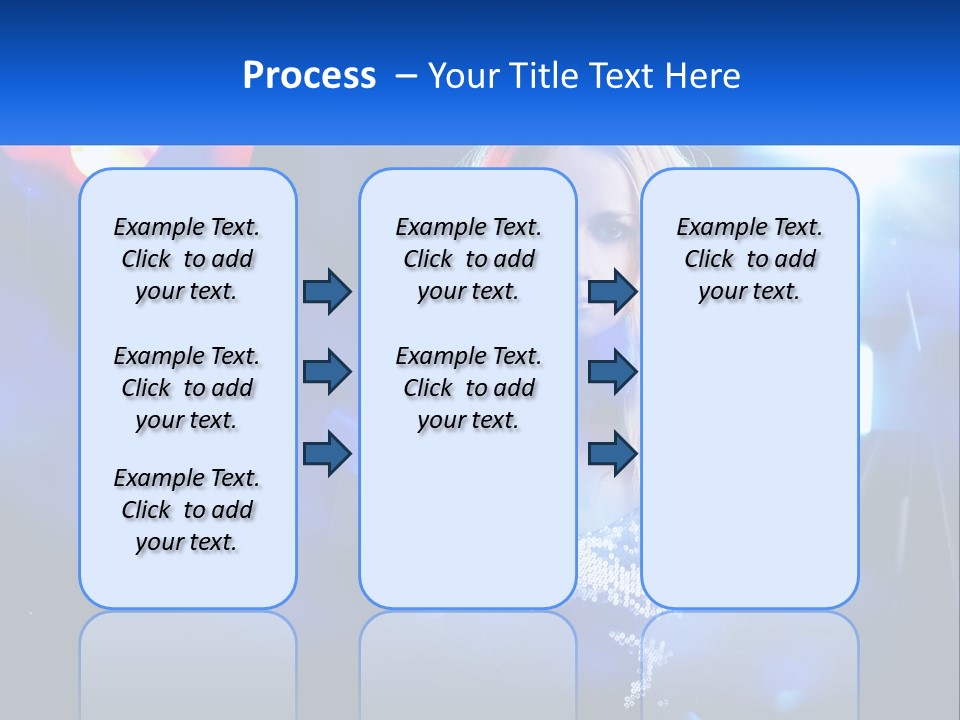 A Woman With Blonde Hair Is Posing For A Picture PowerPoint Template