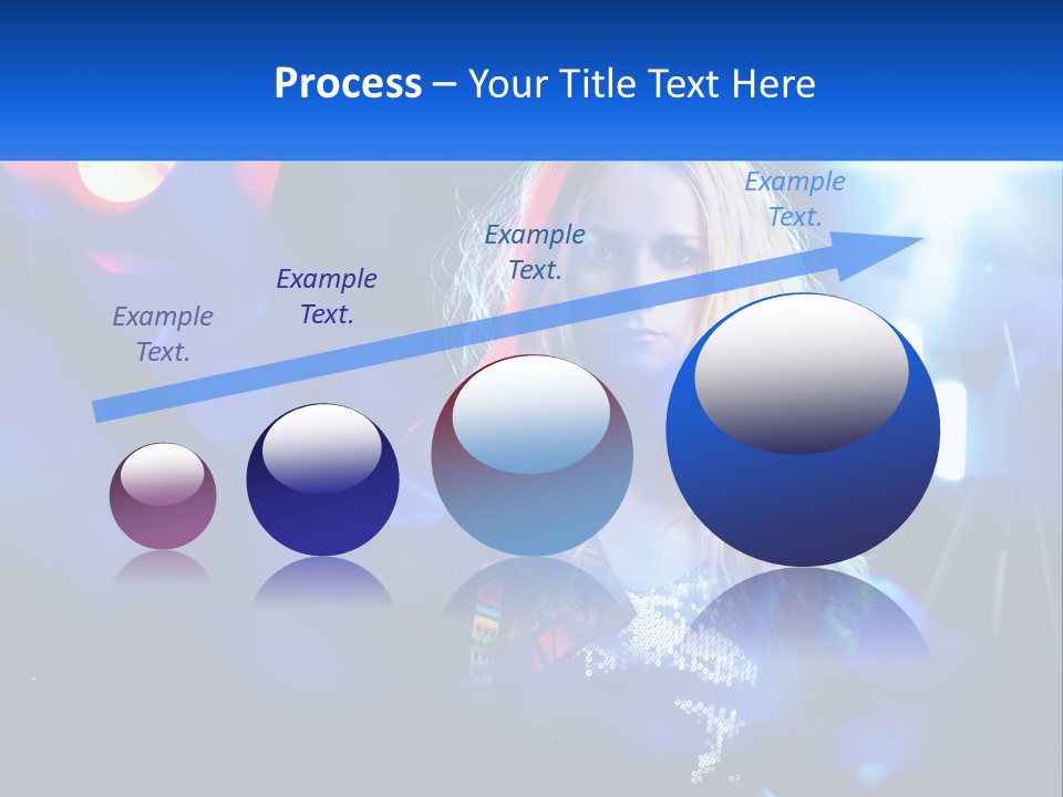 A Woman With Blonde Hair Is Posing For A Picture PowerPoint Template