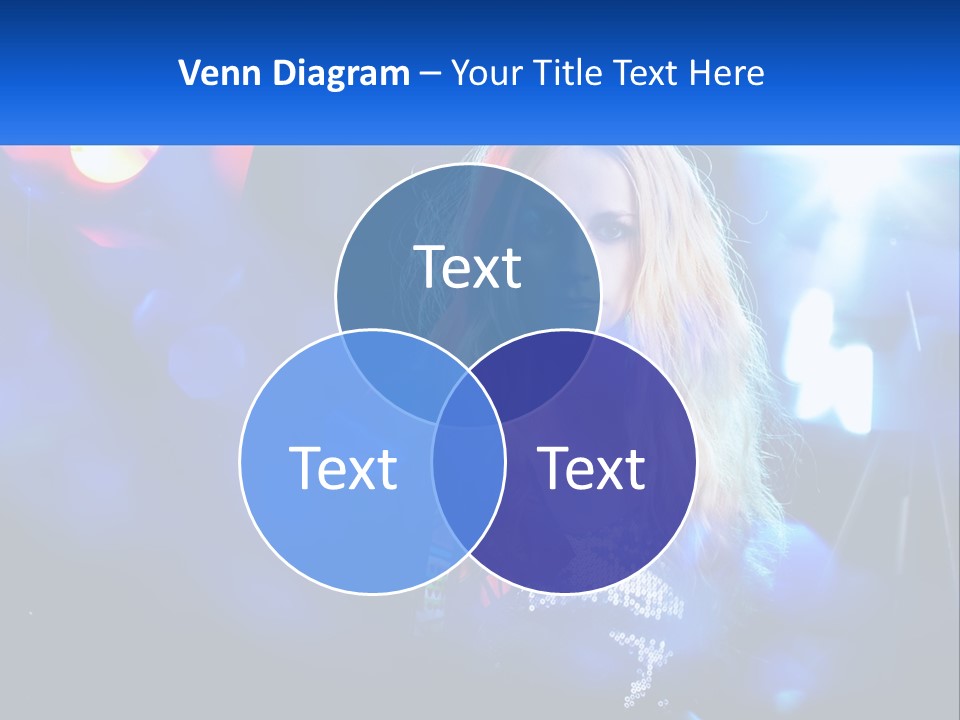 A Woman With Blonde Hair Is Posing For A Picture PowerPoint Template