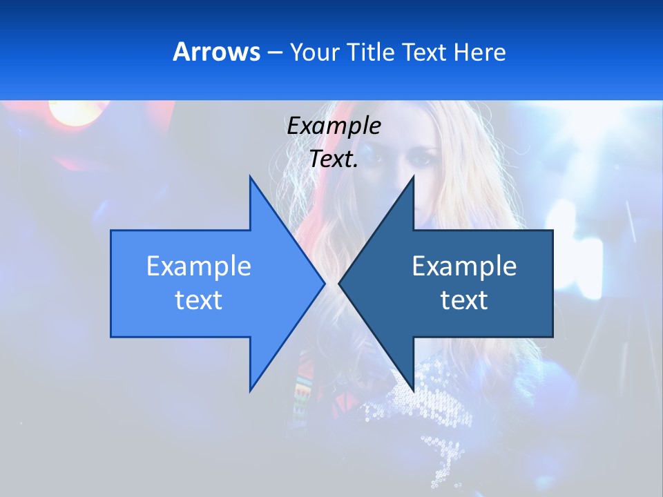 A Woman With Blonde Hair Is Posing For A Picture PowerPoint Template