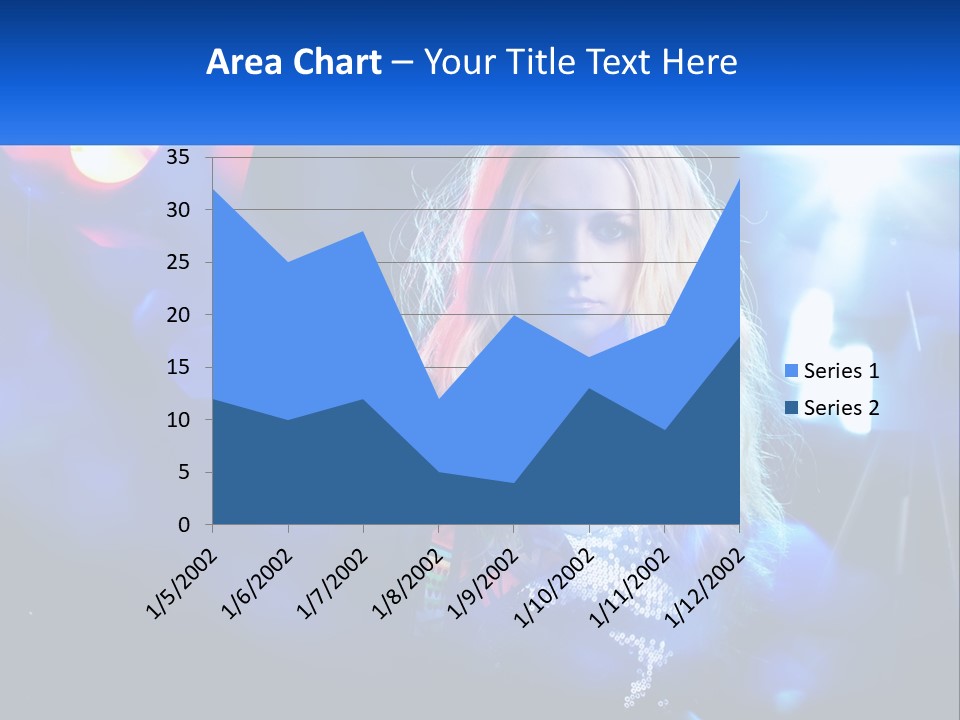 A Woman With Blonde Hair Is Posing For A Picture PowerPoint Template