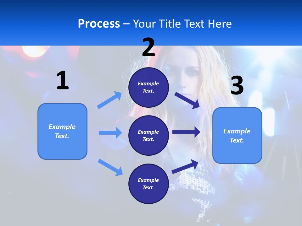 A Woman With Blonde Hair Is Posing For A Picture PowerPoint Template