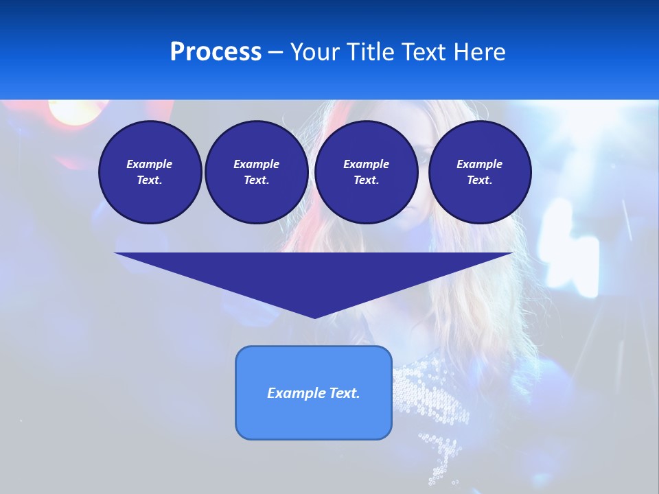 A Woman With Blonde Hair Is Posing For A Picture PowerPoint Template