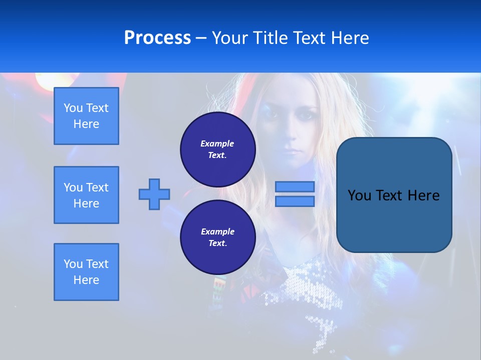 A Woman With Blonde Hair Is Posing For A Picture PowerPoint Template