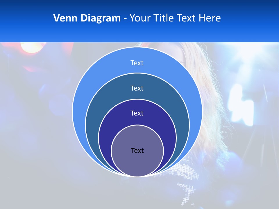 A Woman With Blonde Hair Is Posing For A Picture PowerPoint Template