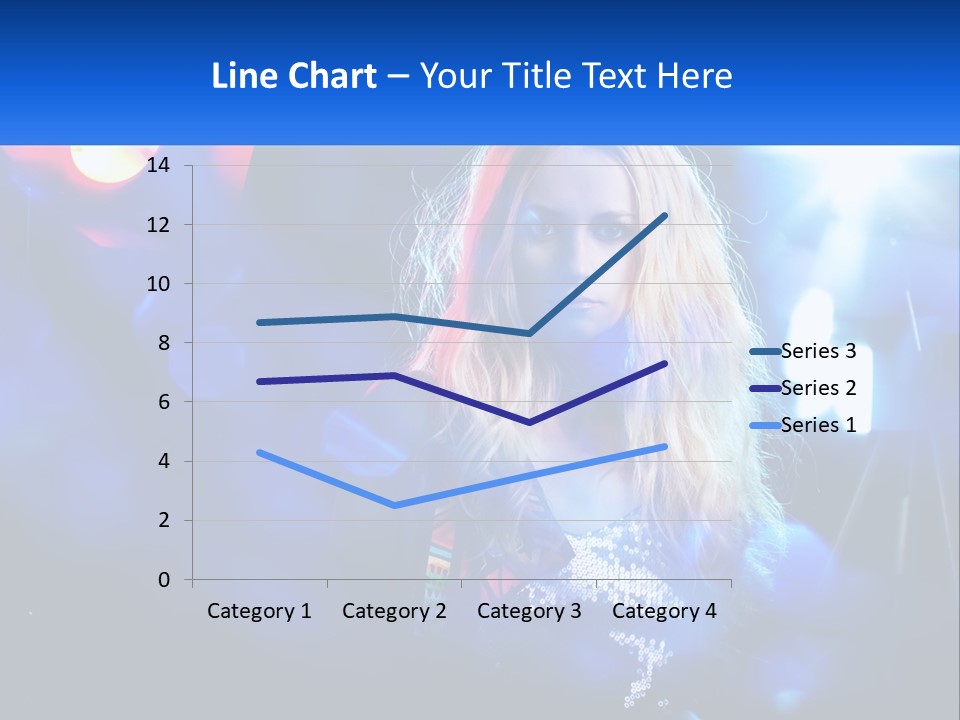 A Woman With Blonde Hair Is Posing For A Picture PowerPoint Template