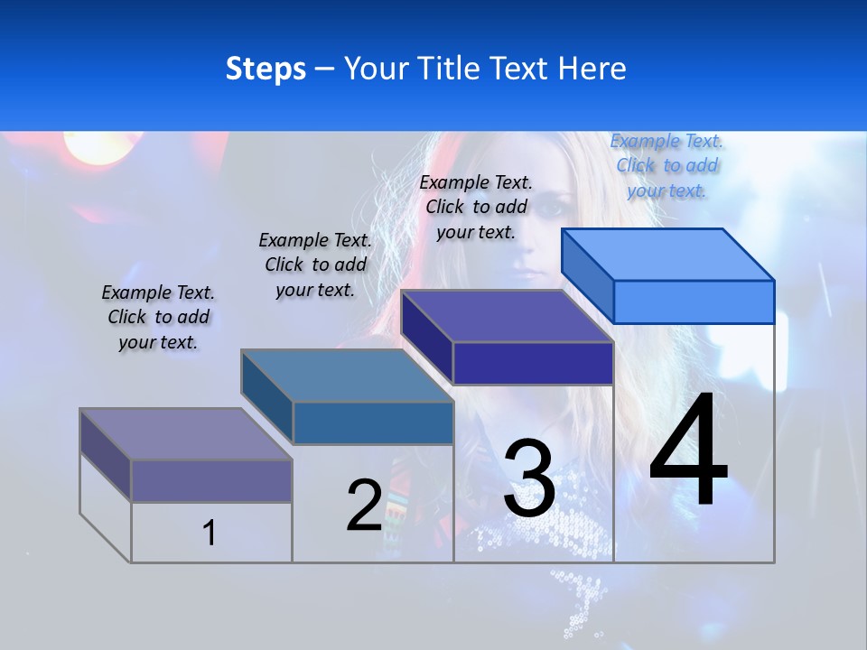 A Woman With Blonde Hair Is Posing For A Picture PowerPoint Template